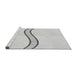 Sideview of Machine Washable Transitional Platinum Gray Rug, wshpat87gry