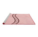 Sideview of Machine Washable Transitional Light Coral Pink Rug, wshpat87rd