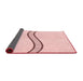 Thickness of Patterned Light Coral Pink Rug, pat87rd