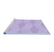 Sideview of Machine Washable Transitional Purple Mimosa Purple Rug, wshpat870blu