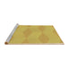 Sideview of Machine Washable Transitional Bright Gold Yellow Rug, wshpat870brn