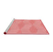 Sideview of Machine Washable Transitional Pastel Pink Rug, wshpat870rd
