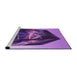 Sideview of Machine Washable Transitional Violet Purple Rug, wshpat871pur