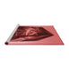 Sideview of Machine Washable Transitional Tomato Red Rug, wshpat871rd