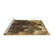 Sideview of Machine Washable Transitional Cinnamon Brown Rug, wshpat872brn