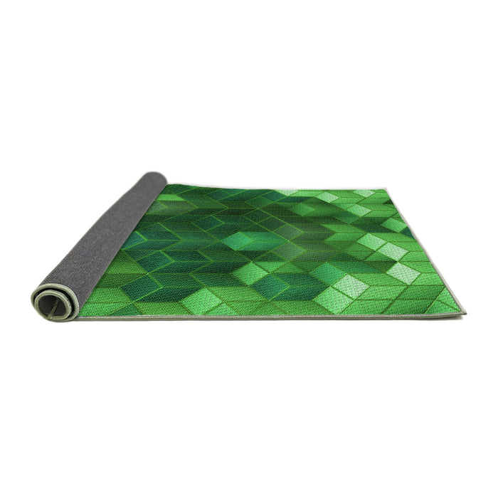 Thickness of Patterned Green Rug, pat872grn