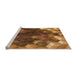 Sideview of Machine Washable Transitional Red Brown Rug, wshpat872org