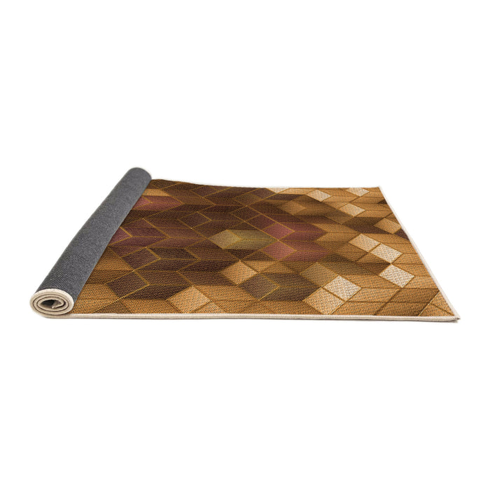 Thickness of Patterned Red Brown Rug, pat872org