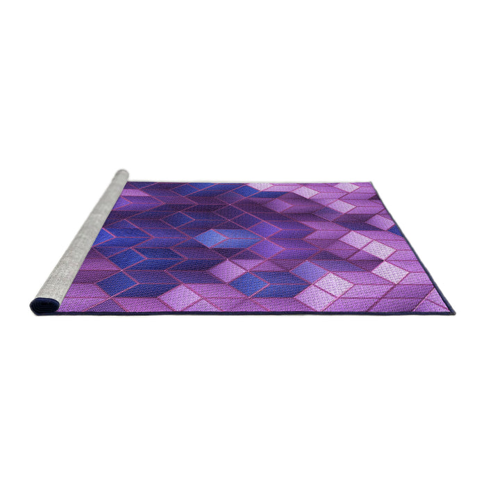 Sideview of Machine Washable Transitional Purple Rug, wshpat872pur