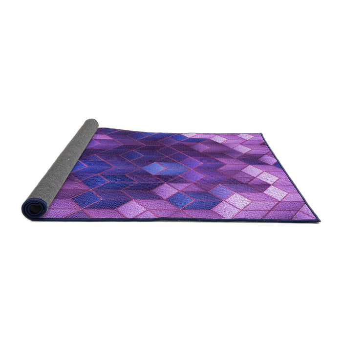 Thickness of Patterned Purple Rug, pat872pur