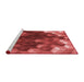 Sideview of Machine Washable Transitional Red Rug, wshpat872rd