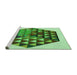 Sideview of Machine Washable Transitional Jade Green Rug, wshpat873grn