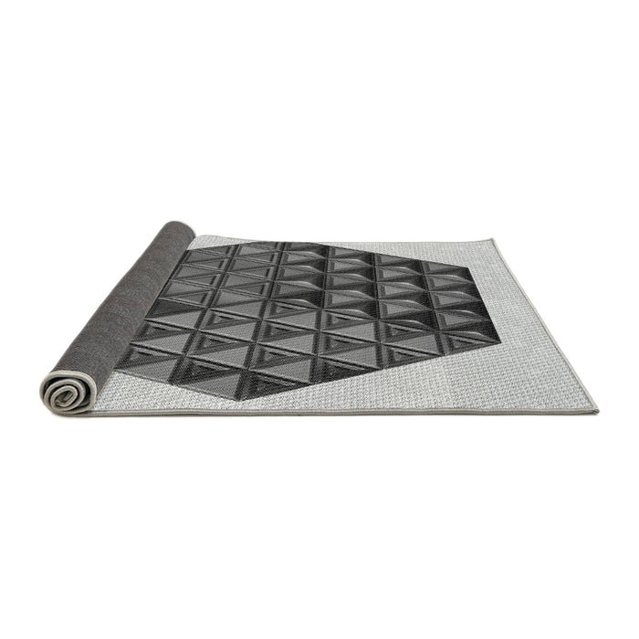 Thickness of Patterned Platinum Silver Gray Rug, pat873gry