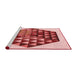 Sideview of Machine Washable Transitional Red Rug, wshpat873rd