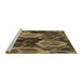 Sideview of Machine Washable Transitional Cinnamon Brown Rug, wshpat874brn