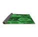 Thickness of Patterned Deep Emerald Green Rug, pat874grn