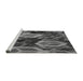 Sideview of Machine Washable Transitional Dark Gray Black Rug, wshpat874gry