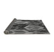 Thickness of Patterned Dark Gray Black Rug, pat874gry