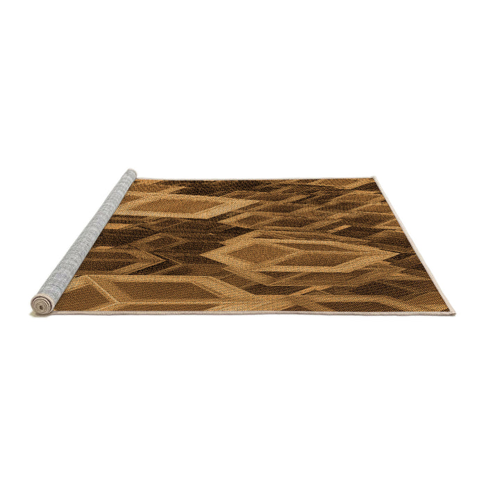 Sideview of Machine Washable Transitional Red Brown Rug, wshpat874org