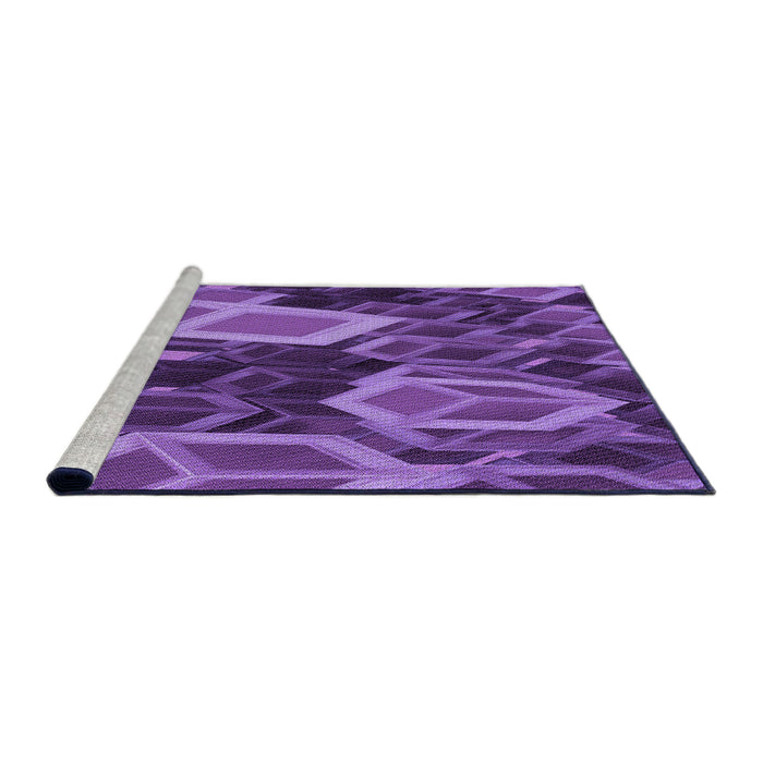 Sideview of Machine Washable Transitional Bright Purple Rug, wshpat874pur