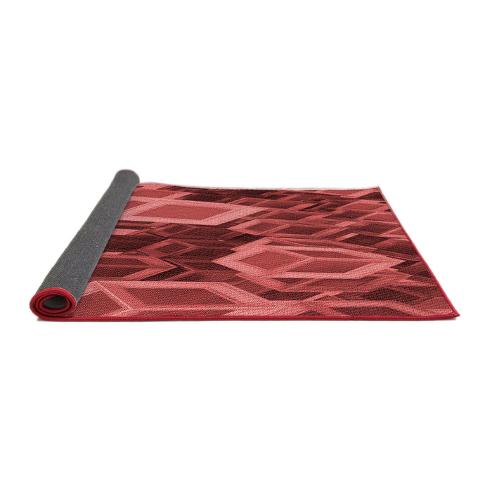 Thickness of Patterned Orange Rug, pat874rd