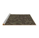 Sideview of Machine Washable Transitional Mocha Brown Rug, wshpat875brn