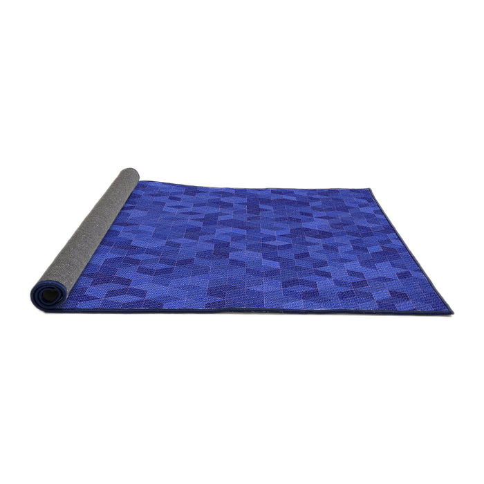 Thickness of Patterned Blue Rug, pat875pur
