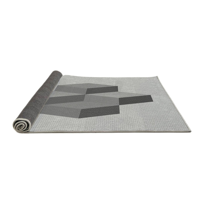 Thickness of Patterned Gunmetal Gray Rug, pat877gry