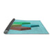 Thickness of Patterned Macaw Blue Green Rug, pat877lblu