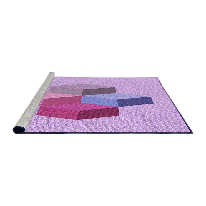 Sideview of Machine Washable Transitional Purple Rug, wshpat877pur
