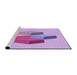 Sideview of Machine Washable Transitional Purple Rug, wshpat877pur