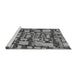 Sideview of Machine Washable Transitional Dark Gray Rug, wshpat878gry