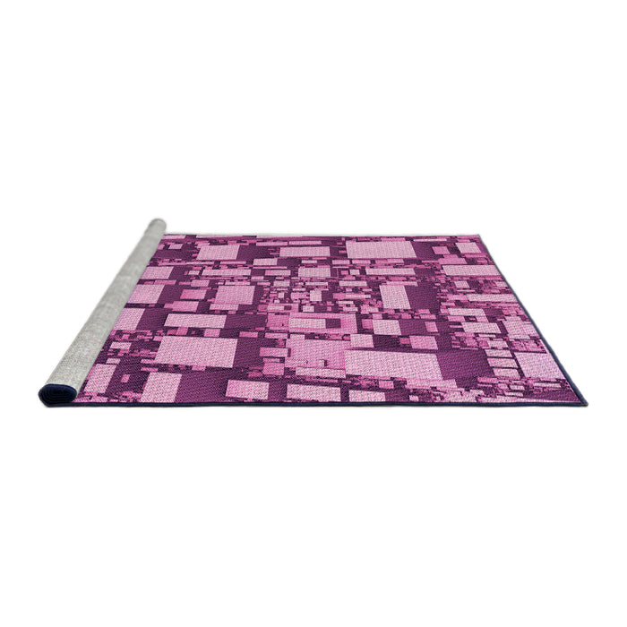 Sideview of Machine Washable Transitional Violet Purple Rug, wshpat878pur