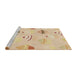 Sideview of Machine Washable Transitional Khaki Gold Rug, wshpat879brn