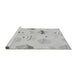 Sideview of Machine Washable Transitional Platinum Gray Rug, wshpat879gry