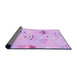 Thickness of Patterned Purple Rug, pat879pur