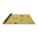 Thickness of Patterned Bold Yellow Rug, pat879yw