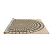 Sideview of Machine Washable Transitional Vanilla Gold Rug, wshpat88brn