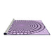 Sideview of Machine Washable Transitional Bright Grape Purple Rug, wshpat88pur