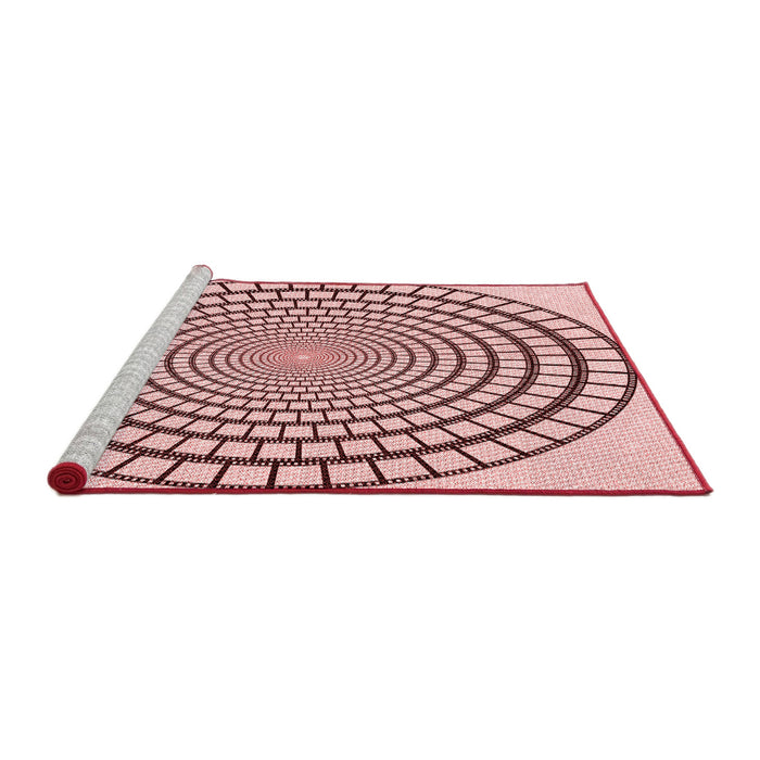 Sideview of Machine Washable Transitional Light Rose Pink Rug, wshpat88rd