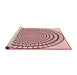 Sideview of Machine Washable Transitional Light Rose Pink Rug, wshpat88rd