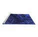 Sideview of Machine Washable Transitional Night Blue Rug, wshpat880blu