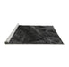 Sideview of Machine Washable Transitional Midnight Gray Rug, wshpat880gry