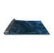 Thickness of Patterned Blue Rug, pat880lblu