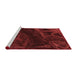 Sideview of Machine Washable Transitional Maroon Red Rug, wshpat880rd
