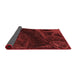 Thickness of Patterned Maroon Red Rug, pat880rd