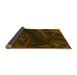 Thickness of Patterned Dark Bronze Brown Rug, pat880yw