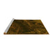 Sideview of Machine Washable Transitional Dark Bronze Brown Rug, wshpat880yw