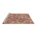 Sideview of Machine Washable Transitional Brown Sand Brown Rug, wshpat881brn