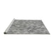 Sideview of Machine Washable Transitional Gray Rug, wshpat881gry